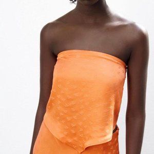 Zara Orange Bandana Top